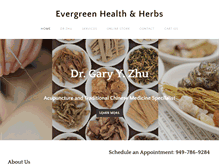 Tablet Screenshot of evergreenhealthherbs.com